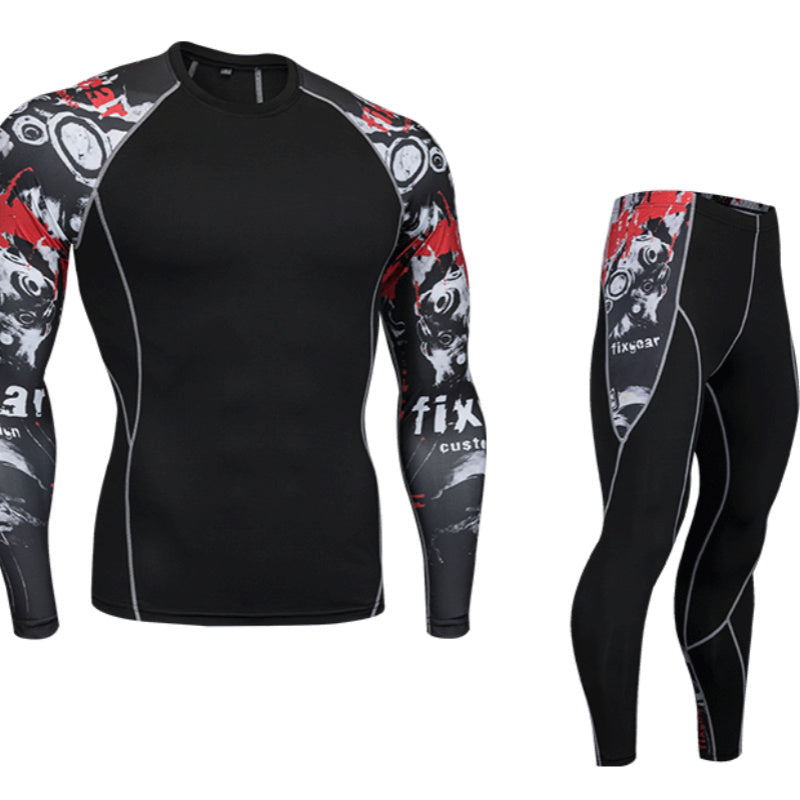 Men's Quick-drying Pants Basketball Stretch Running piece Set