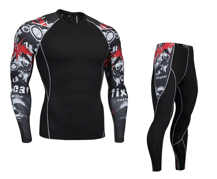 Men's Quick-drying Pants Basketball Stretch Running piece Set