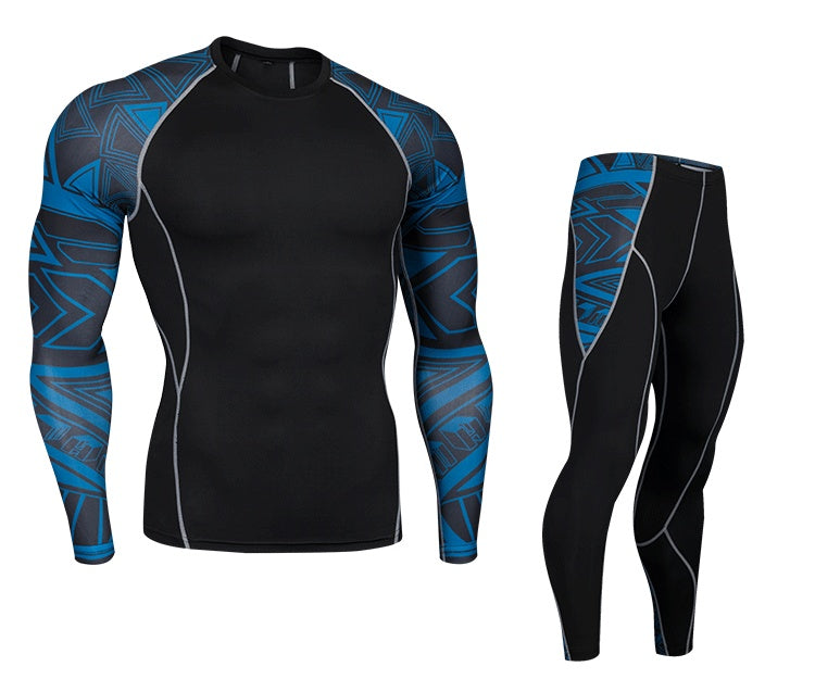 Men's Quick-drying Pants Basketball Stretch Running piece Set
