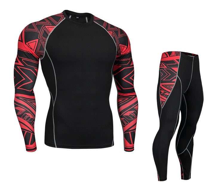 Men's Quick-drying Pants Basketball Stretch Running piece Set