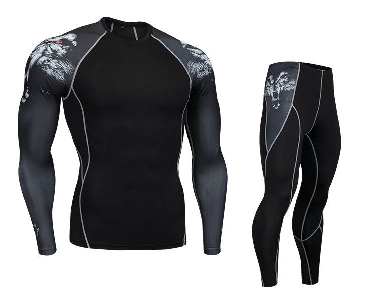 Men's Quick-drying Pants Basketball Stretch Running piece Set